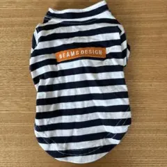 BEAMS DESIGN ストライプ犬服 ネイビー/ホワイトのサムネイル
