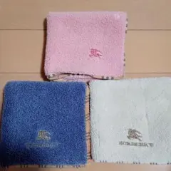 三連休価格！バーバリータオルハンカチセット、ネイビー他