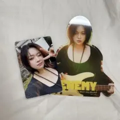 TWICE ジョンヨン ENEMY B盤トレカ、ダイカットクリアステッカー