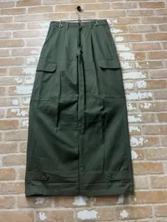 カーゴパンツ ミリタリーパンツ　カーキ　古着　軍パン　裾ベルト