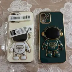 iPhone12ケース 2点セット 宇宙飛行士デザイン