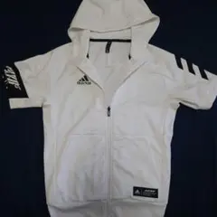 adidas 半袖パーカー S ホワイト