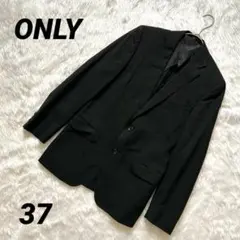 【オンリー】 テーラードジャケット 37 VBC生地 ウール モヘア 黒 美品のサムネイル
