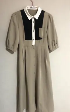 179/WG ニコルクラブ ♡ブザム配色ワンピース　シャツワンピース ロングのサムネイル