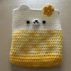 ハンドメイド　かぎ針編み　あみぐるみ　くまさんポーチ♡