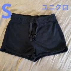 未使用★ユニクロ★黒★ショートパンツ★パイル地★ブラック★ルームウェアのサムネイル