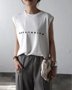 新品／BONJOUR SAGAN MORATORIUMコットンフレンチスリーブT