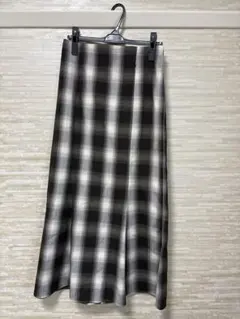 チェック柄 ロングスカート Lサイズ