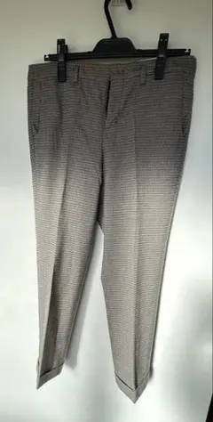 千鳥子柄テーパードスラックス　MOLDAVITA