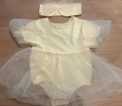 ベビー 80センチ 白 セレモニードレス ロンパース