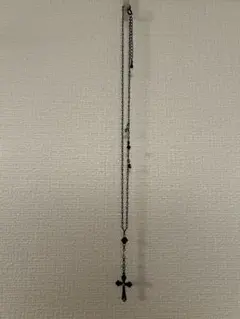 ブラック クロス ロザリオ　ネックレス