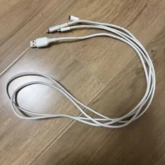 ホワイト Lightningケーブル 1m USB-A USB-C2本セット