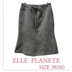 ELLEPLANETE☆ツイード柄ひざ丈スカート／サイズM