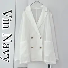 Vin Navy 新品　透け感　ホワイト　ジャケット　春夏　長袖のサムネイル
