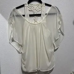 MURUA アイボリー シフォン トップス Mのサムネイル