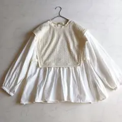 Ray BEAMS ケーブル キリカエ プルオーバー　　F7