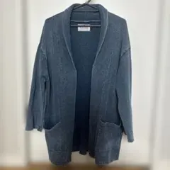 HELLO CALIF●7分袖カーディガン●インディゴ染め●ネイビー●ポケット付
