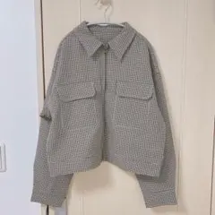 千鳥格子柄 ジップアップジャケットのサムネイル