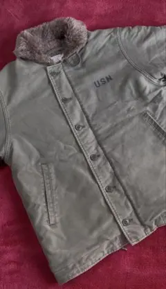 HOUSTON N-1デッキジャケット 44 ヒューストン オリーブドラブ XL