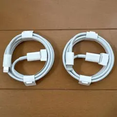 Apple 純正Lightningケーブル ホワイト 2本セット