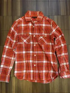 Ciao Panic M オレンジチェック長袖シャツ　美品