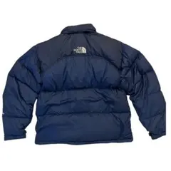 ザノースフェイス ヌプシ ダウンジャケット 700フィル 紺 L センターロゴ