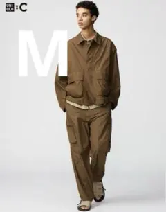 ユニクロC ワイドフィットカーゴパンツ M ブラウン