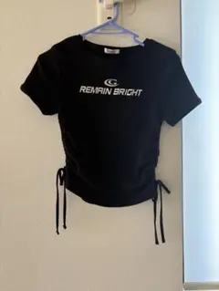 INGNI 半袖Tシャツ ブラック サイドドロスト