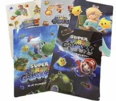 セブンイレブン スーパーマリオギャラクシー クリアファイル　全5種 コンプセット