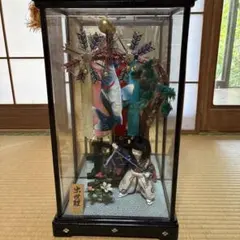 値引き中、日本人形 寿㐂代 かおり ガラスケース入り芸者芸子 雛人形五