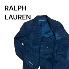 RALPH LAUREN パンツスーツ　ネイビー　ストライプ 上11号　下9号のサムネイル