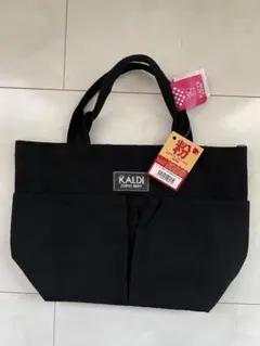 KALDI ブラック トートバッグ キャンバス