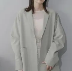 kastane デザインオーバージャケット ミント【裏地あり/デザイン袖】