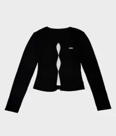 judin Front cut-out layered top ブラック