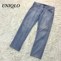 ユニクロ スリムフィットジーンズ 31 ブルー系 ストレート ライトウォッシュ