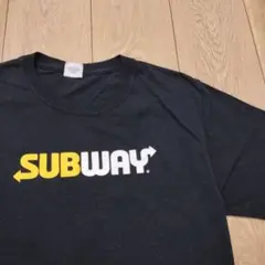 US古着Tシャツ サブウェイ SUBWAY ブラック 黒 ジャージーズ