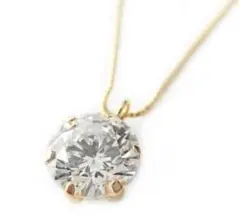 格安! 1ct ! K18 刻印 大粒 ダイヤモンド ネックレス 早い者勝ち！