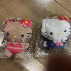 ハローキティ ぬいぐるみボールチェーン2 ギャル　ガチャ ガチャ　2点セット