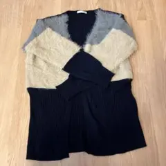 favori 長袖カーディガン ネイビー グレー ベージュ