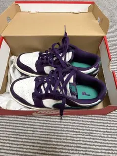 NIKE DUNK LOW パープル ホワイト スニーカー　箱付き