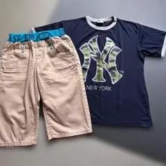 MLB New York Yankees Tシャツ ハーフパンツ セット 140のサムネイル
