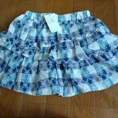 120サイズ チェック柄フリルスカート
