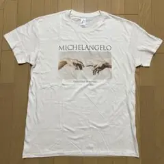 バチカン公式 ミケランジェロ アダムの創造 Tシャツ L システィーナ礼拝堂