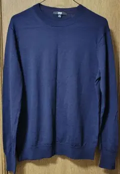 UNIQLO ネイビー 薄手の長袖セーター XL