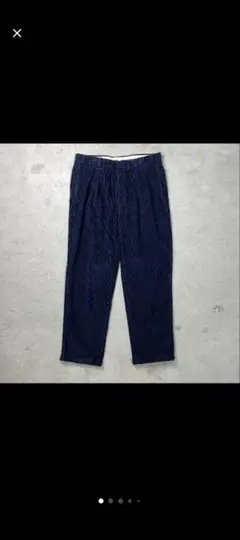 L.L.Bean エルエルビーン 2タック 太畝 コーデュロイパンツ 紺色