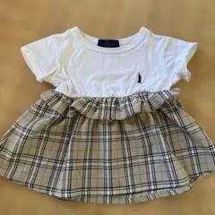 EASTBOY チェック柄 フリル トップス キッズ　110cm