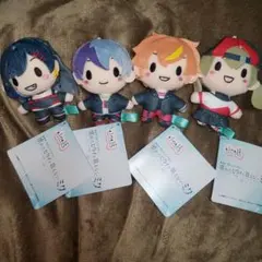 プロセカふわぷちマスコット　小豆沢こはね　白石杏　東雲彰人　青柳冬弥　4種セット
