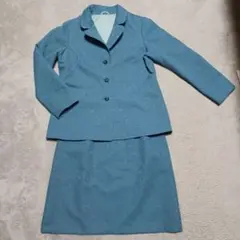 ターコイズの昭和30年代の手作りジャケットスーツ