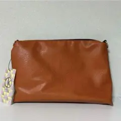 【新品未使用】D.KELLY バイカラーショルダーバッグ オレンジ/ブラック