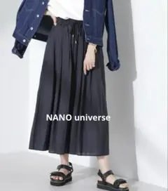 ナノユニバース　ナイロンタッサーギャザースカーチョ